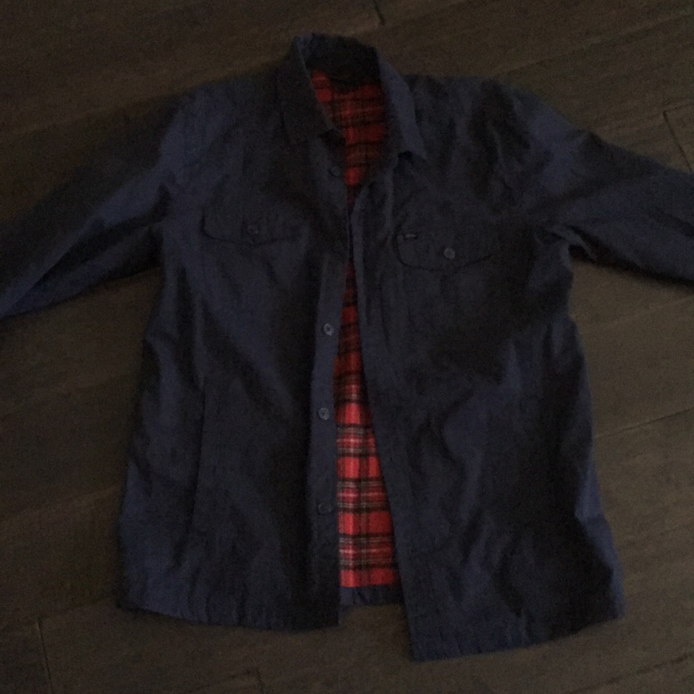 Obey jacket with flannel lining